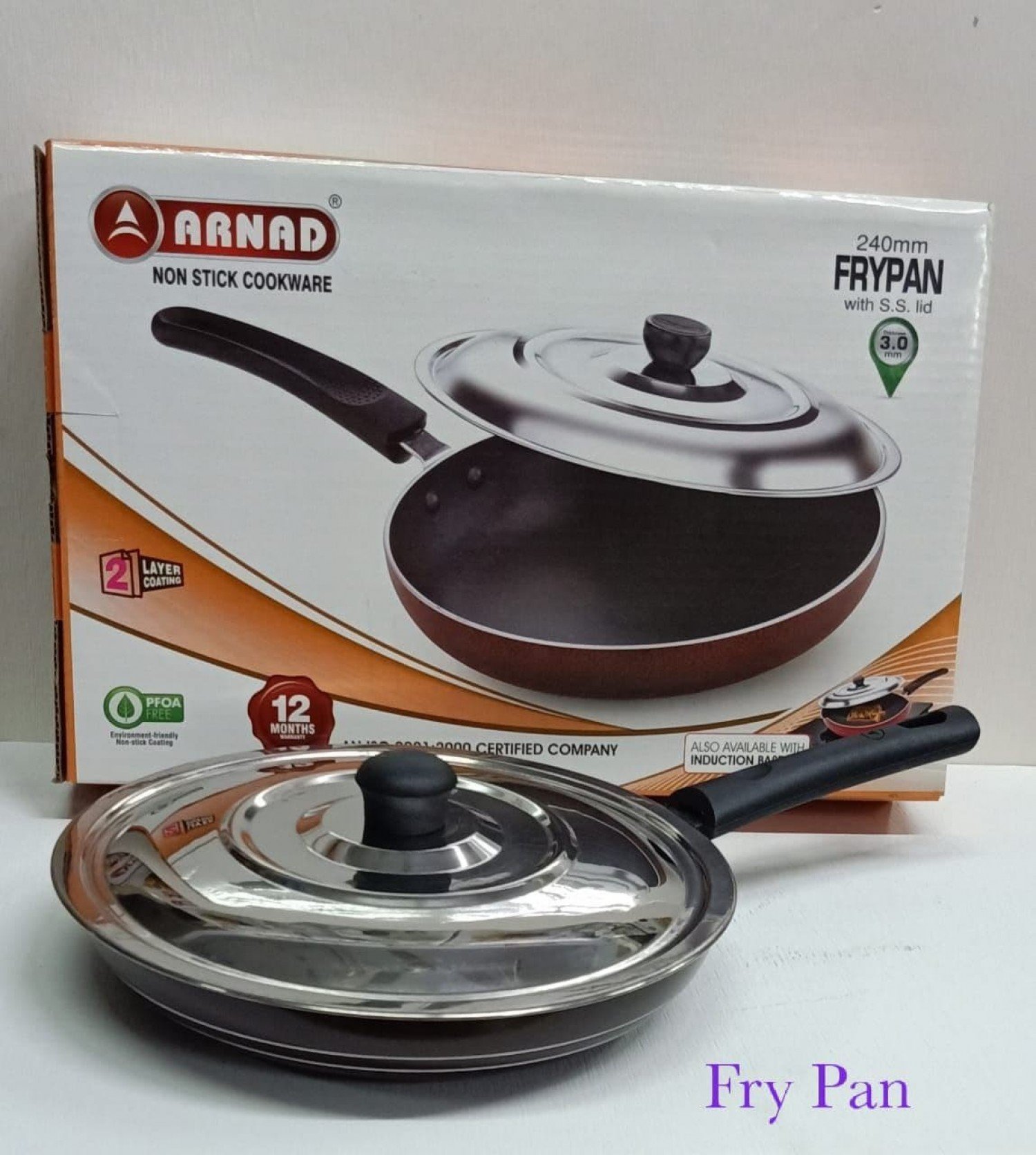 Multi Frypan 240*3mm S.S.Lid