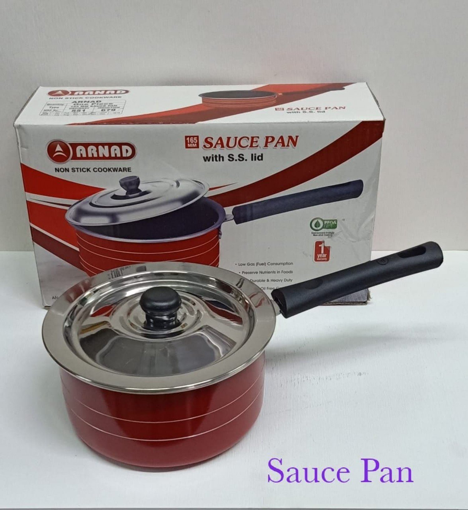 Saucepan S.S.Lid 165mm