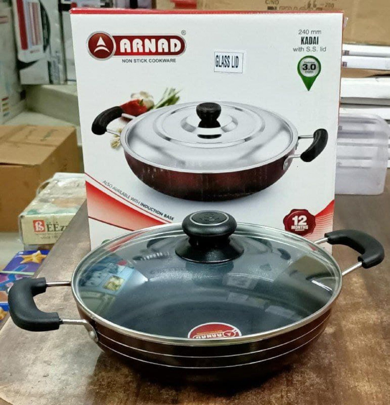 Kadai 240*3mm Glass lid