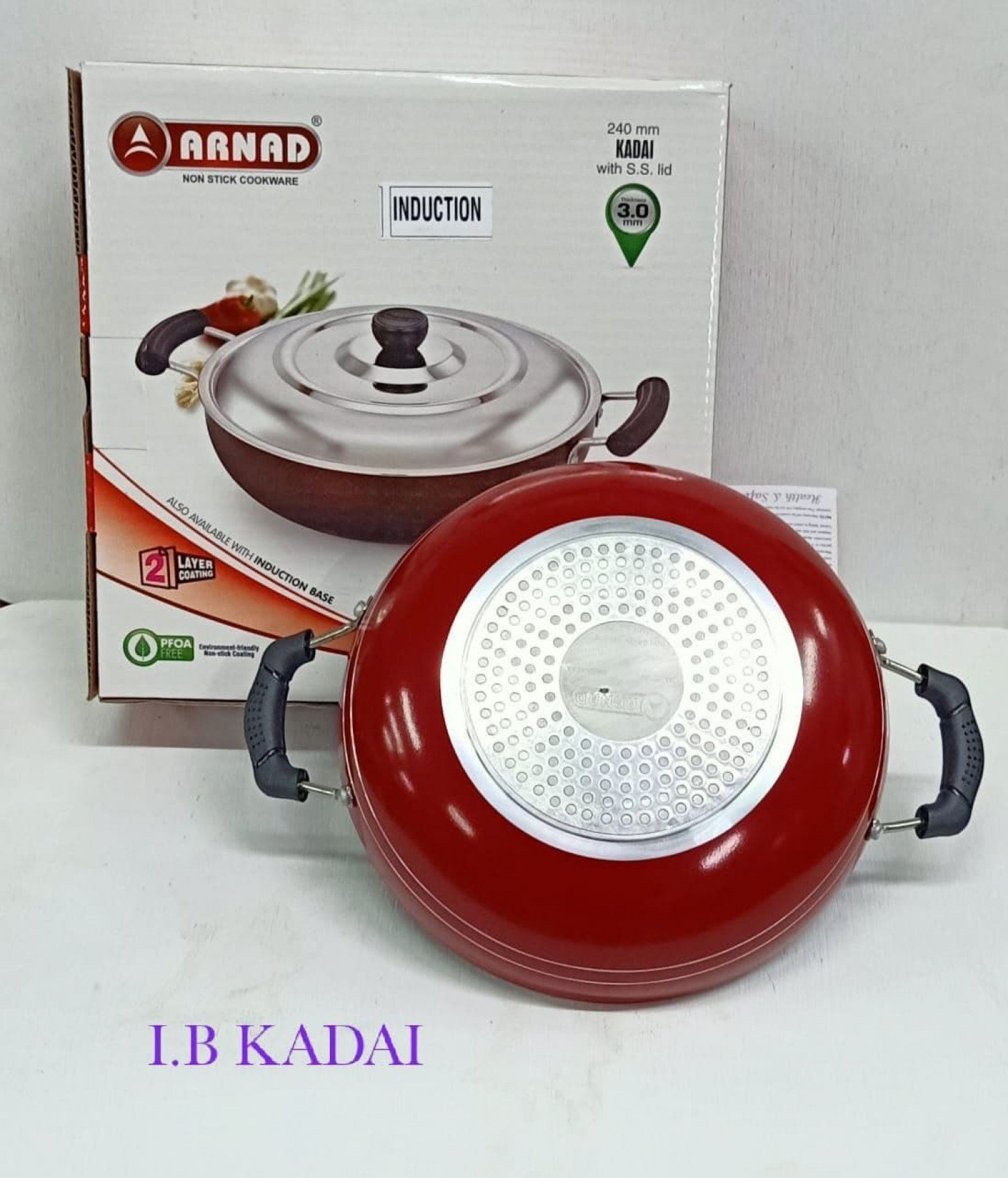 Kadai Induction base 240*3mm S.S. Lid  