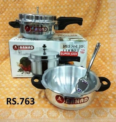 3.5 LTR +MEDIUM KADAI SUPER JODI PACK  COOKER